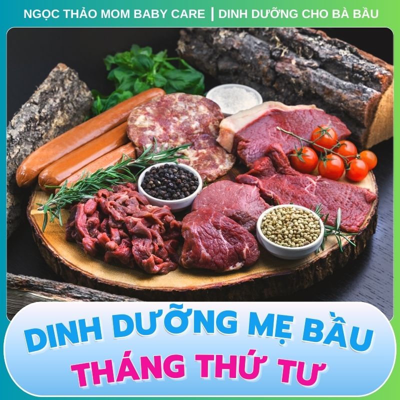 Thực phẩm thịt cung cấp protein cho bà bầu